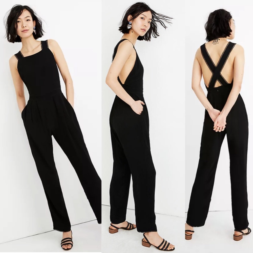 NWT Crisscross Open Back Jumpsuit